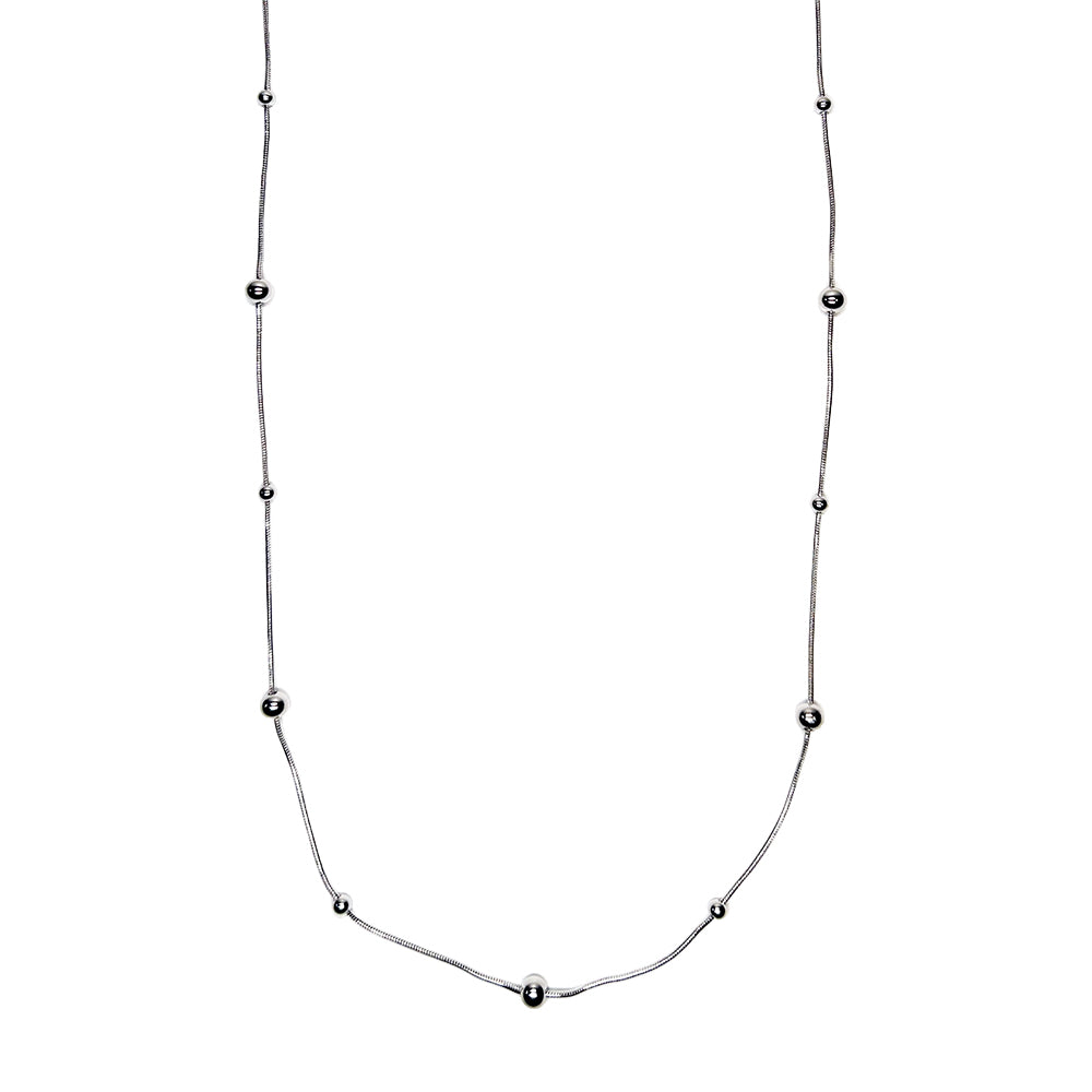 90cm Big And Small Ball Simple Halskette 14K vergoldet