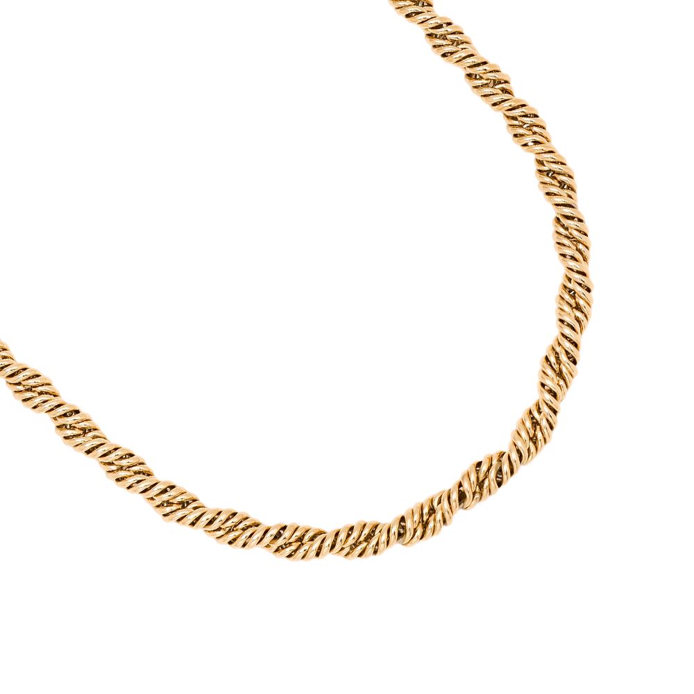 40cm Heavy Twist Halskette 14K vergoldet