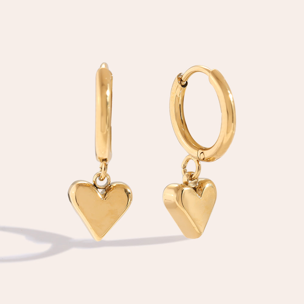 Classic Heart Ohrringe 14K vergoldet