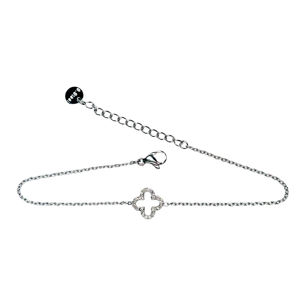 17cm Lucky Leaves Diamond Armband 14K vergoldet