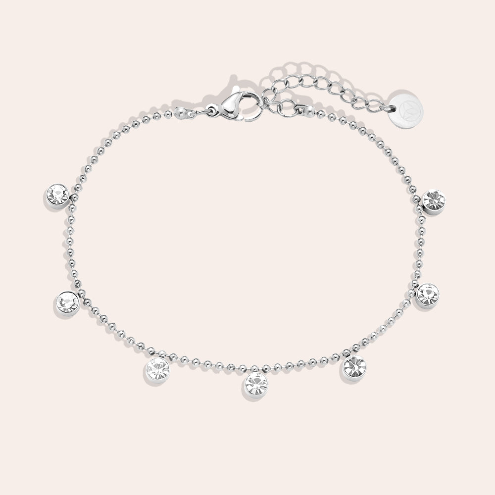 17cm Nice Diamond Dots Armband 14K vergoldet