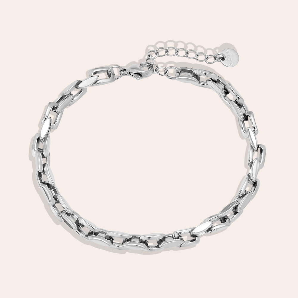 16cm Linked Chain Armkette 14K vergoldet