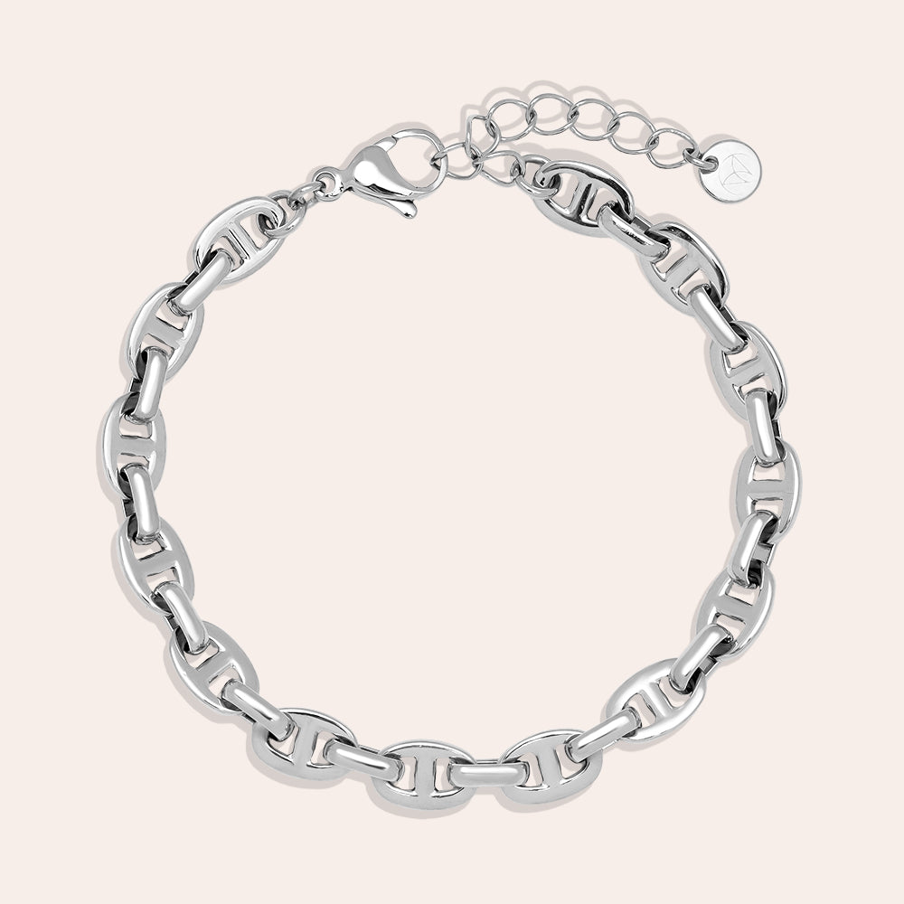 17cm Pig Nose Chain Armkette 14K vergoldet