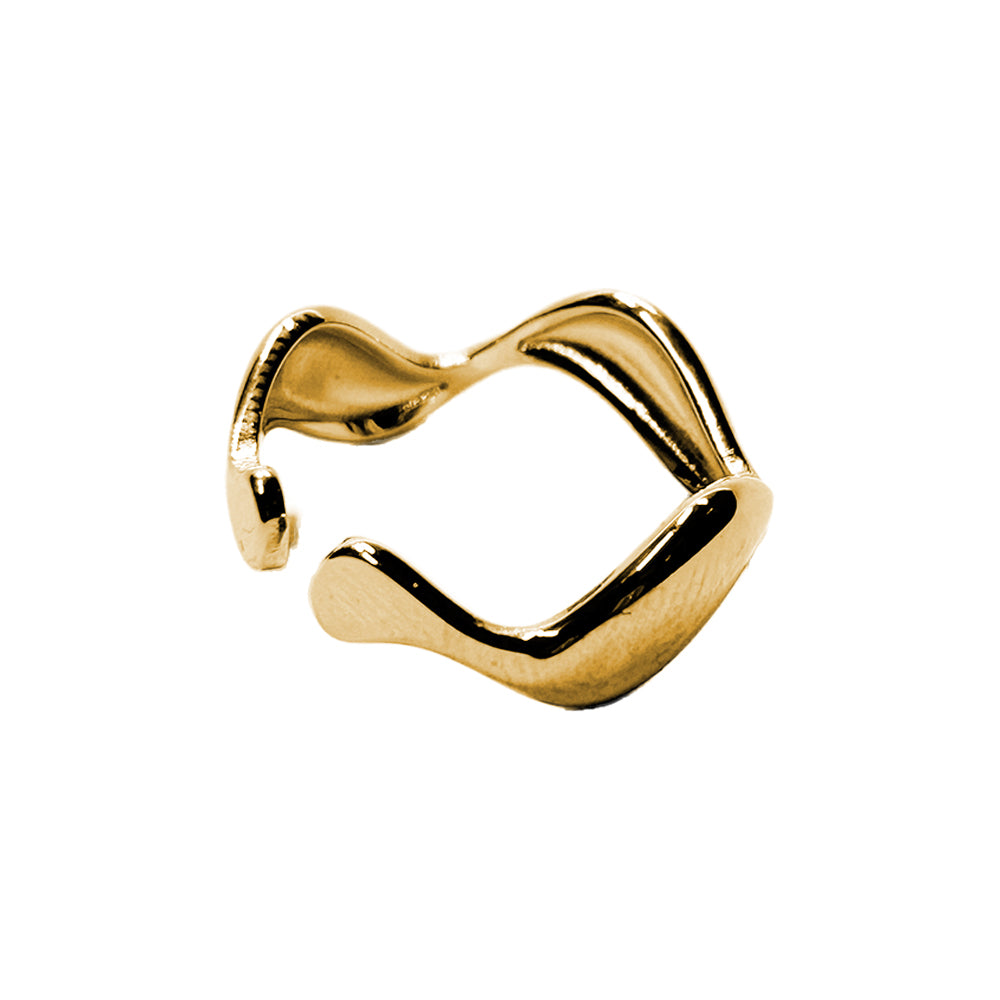 Thick Curvy Ring 14K vergoldet