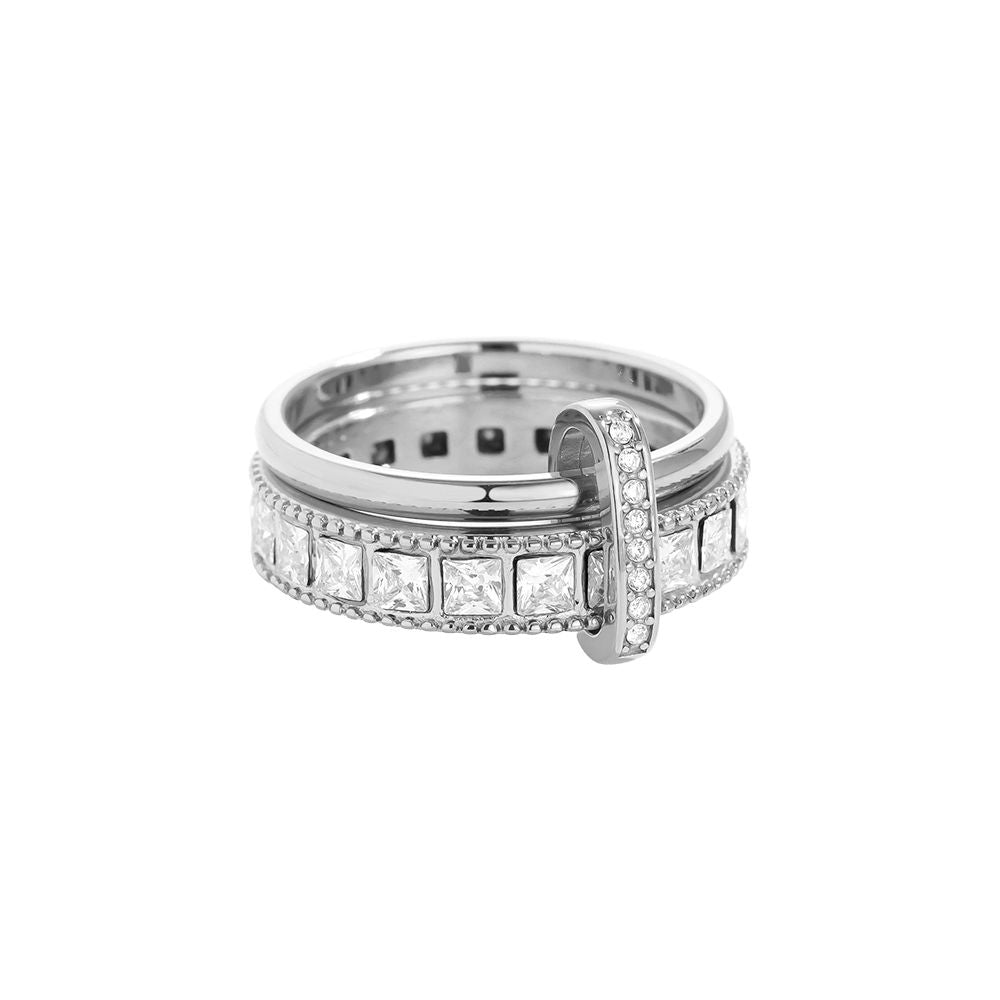 Cube Diamond Ring With Lock Ring 14K vergoldet